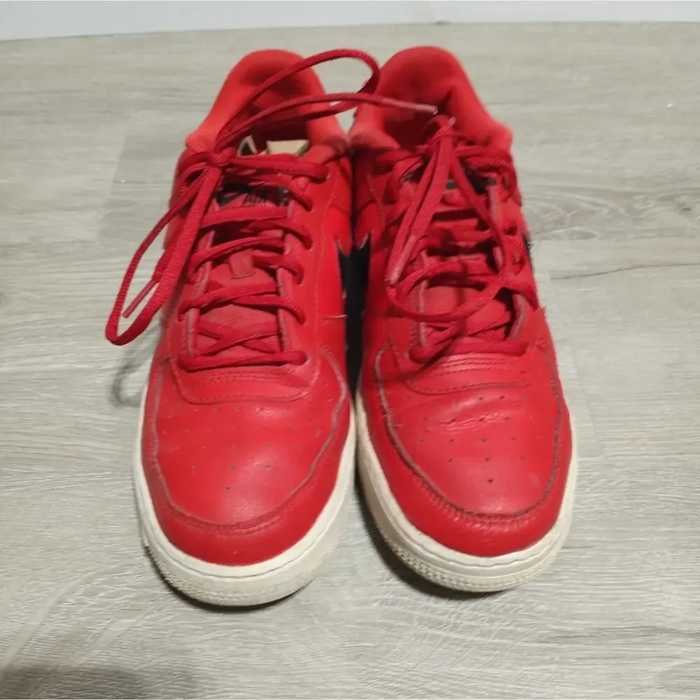 Nike Air Force 1 '07 Low Top Red & Black Sneakers Youth Size Y7